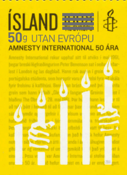 708A - Overprinted -Amnesty International 50th Anniversary