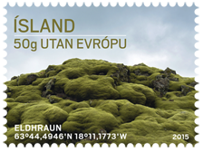 613B - Tourist Stamps IV - Eldhraun - 50g World