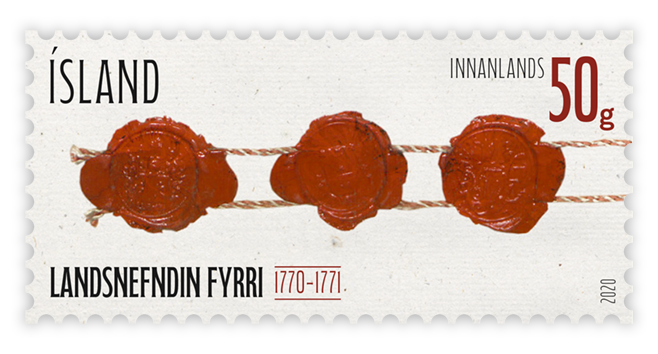 702A - 250 years since the Icelandic land commission - Self-adhesive -50g domestic