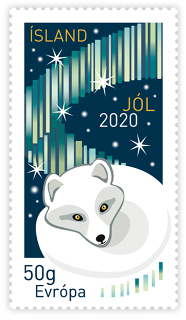 705B Christmas stamps 2020 - Fox in winter camouflage- 50g to Europe