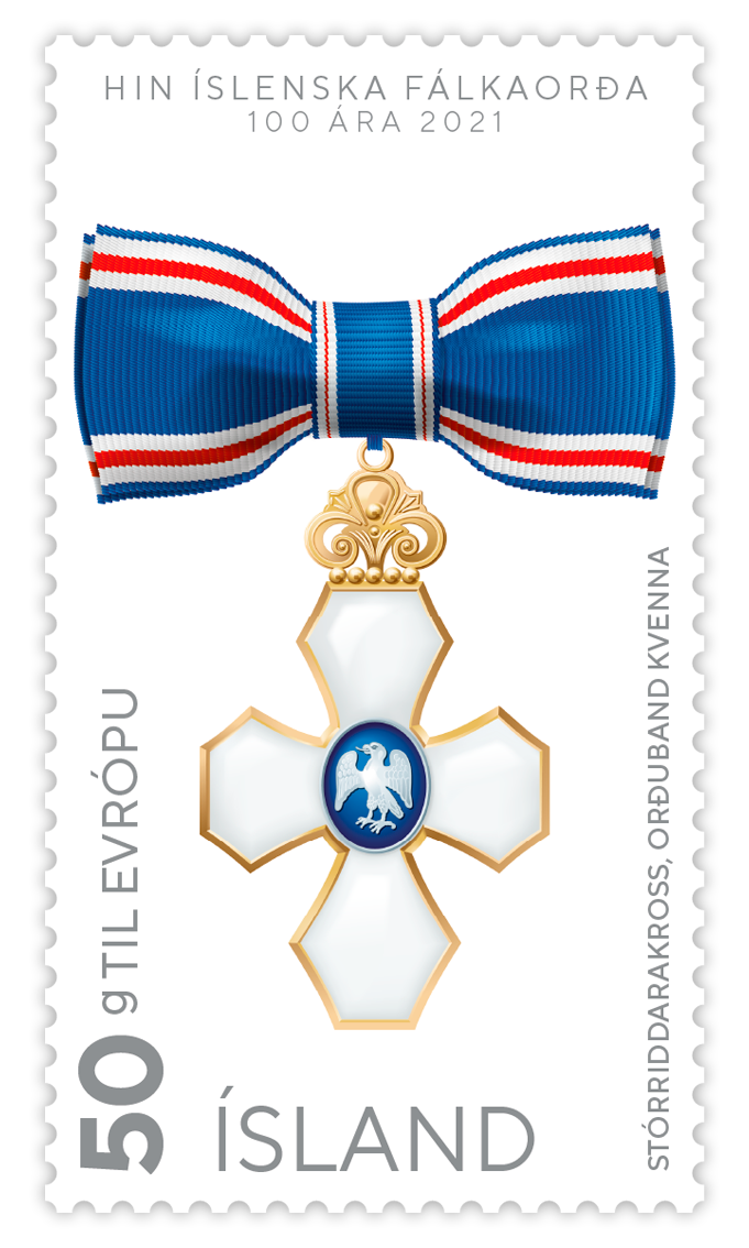 704B - Order of the Falcon, centenary in 2021 - Self-adhesive - 50g to Europe