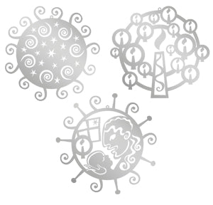 J12S - Christmas Ornaments 2012 - Silver coloured