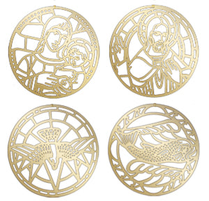 J09 - Christmas Ornaments 2009 - Gold coloured