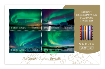 589A - Nordia 2013 - Northern Lights - 4 x 360 = 1440 ISK - Self-adhesive