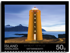 590A - Lighthouses III - Vattarnes Lighthouse - Self-adhesive
