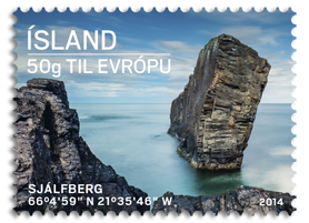 600A - Tourist Stamps III - Sjálfberg - 50g to Europe