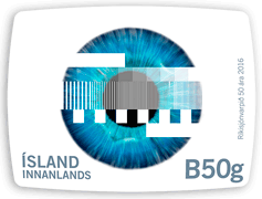 635A - Icelandic National Television 50th Anniversary - Self-adhesive