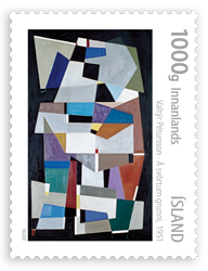 639C - Icelandic Art VII - Valtýr Pétursson - Á svörtum grunni, 1952