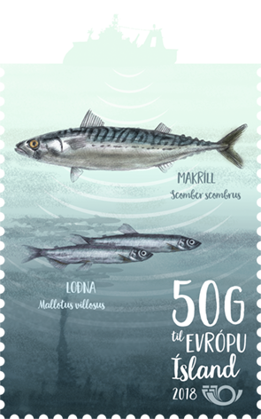 672A - Norden Stamp 2018 - Self-adhesive - 50g to Europe 