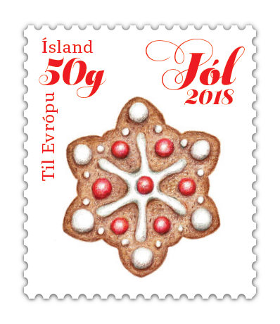675B - Christmas Stamps 2018 - Self-adhesive- 50g to Europe