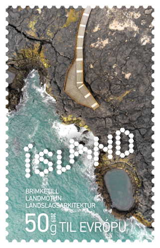 677B - Icelandic contemporary design IX – Landscape architecture - Brimketill – Self-adhesive - 50g to Europe