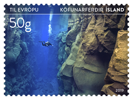 681A - Ferðamannafrímerki VIII - Köfunarferðir - 50g til Evrópu