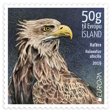 683A - Europa 2019 – Icelandic Birds - White-tailed eagle  Self-adhesive - 50g to Europe