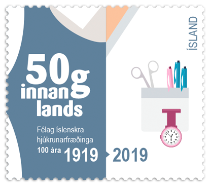 686A - Félag íslenskra hjúkrunarfræðinga 100 ára - Sjálflímandi - 50g innanlands