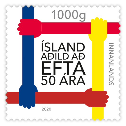692A - Iceland 50 years a member of EFTA since March 1, 1970 - Self-adhesive - 1000g domestic