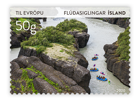 697A - Tourist stamps IX - White water rafting - Self-adhesive - 50g to Europe