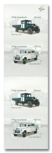 H101 - The Automobile Age 1913-2013 - 4 x 305 = 1220 ISK - Self-adhesive