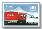 H104S - Europa Stamp 2013 - Postal Vehicles - Single stamp from H104 - Self-adhesive