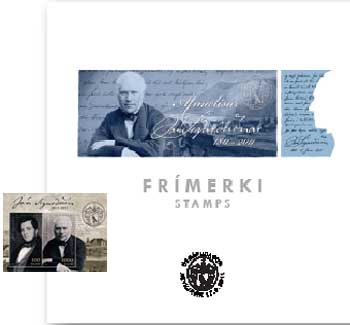 M102 - Jón Sigurðsson - Folder with mini sheet - 2011